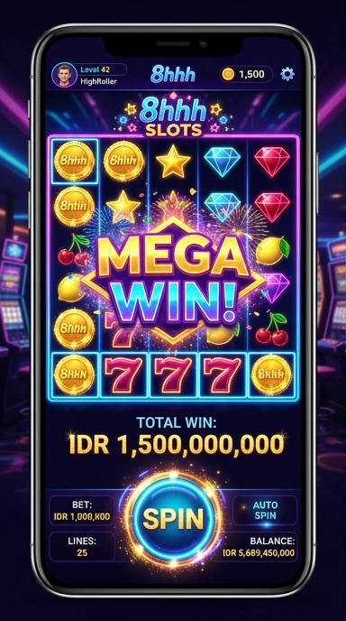 Tampilan antarmuka 8hhh yang intuitif dan menarik.